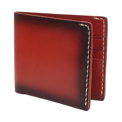 Men's Bifold Red Wallet - Trendy Leather