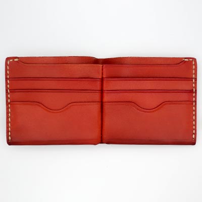 Men's Bifold Red Wallet - Trendy Leather