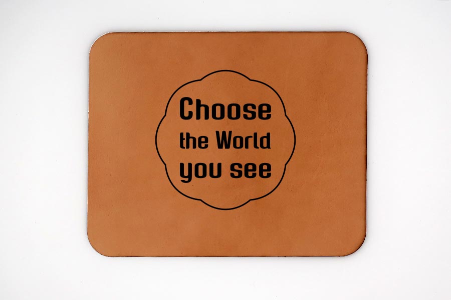 Quotes Leather Mouse Pad