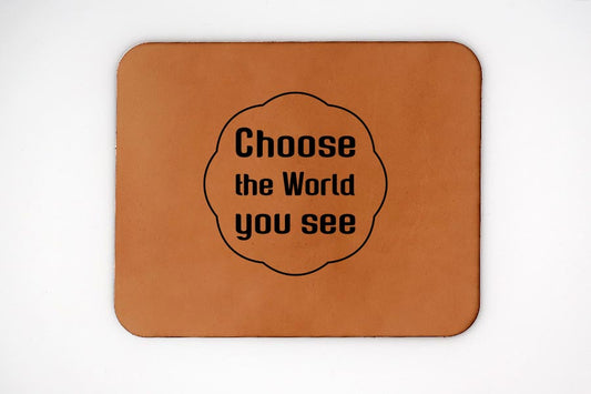 Quotes Leather Mouse Pad