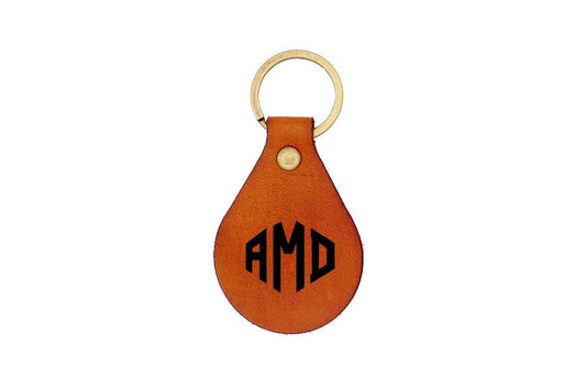 Monogram Oval Keychain