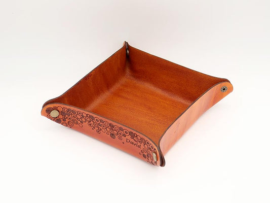 Leather Tray with Designe