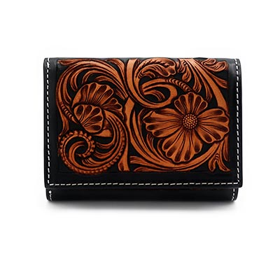 Custom Hand-Tooled Leather Wallets - Trendy Leather