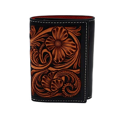 Custom Hand-Tooled Leather Wallets - Trendy Leather