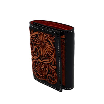 Custom Hand-Tooled Leather Wallets - Trendy Leather