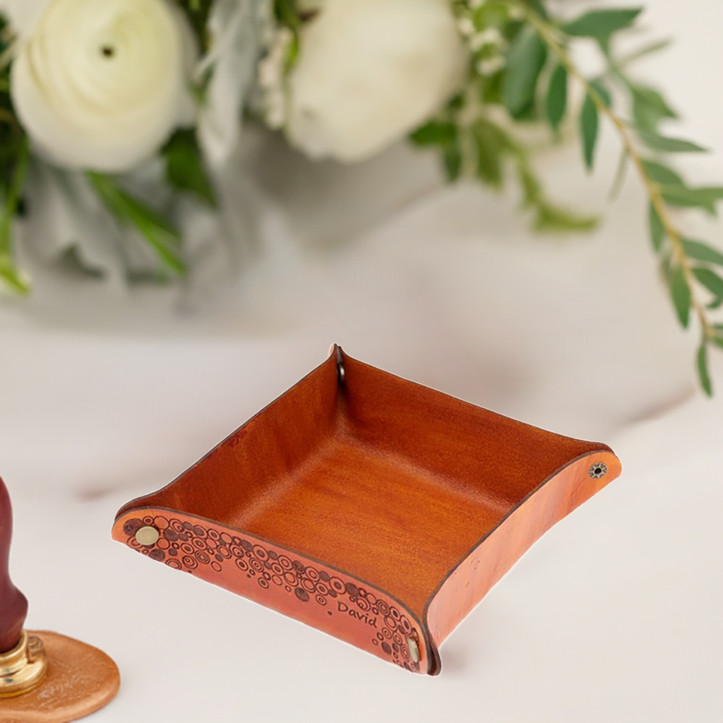 Leather Tray with Designe